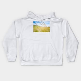 Abstract effect Marram grass blowing in wind.  imagine this on a  card or gracing your room as wall art fine art canvas or framed print on your wall Kids Hoodie